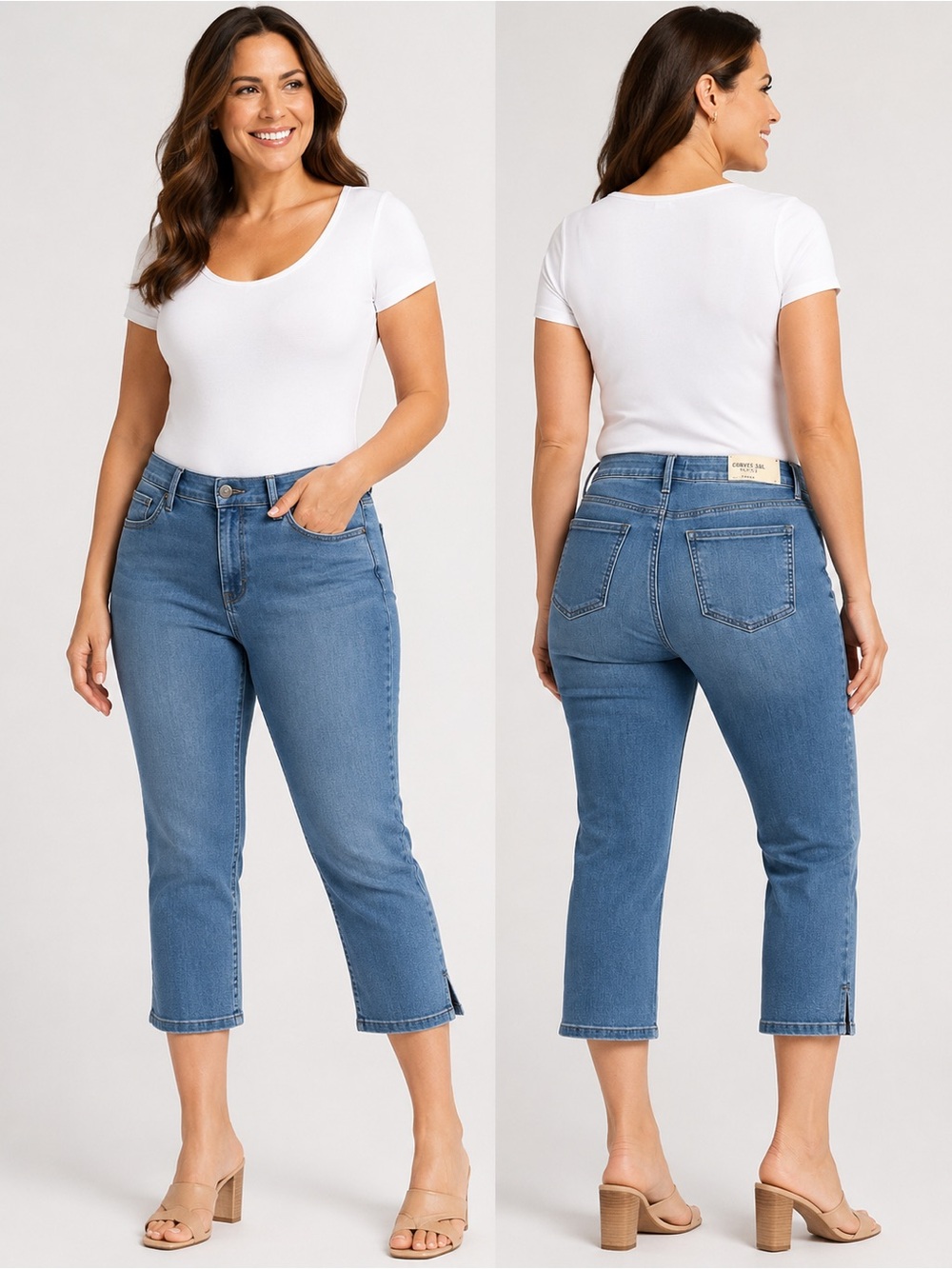 NYDJ Curves 360 Slim Straight Crop Jeans – Size 6 – Caliente Wash NWT